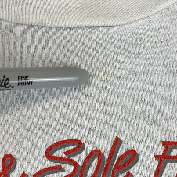 Vintage 90s Heart & Sole Fun Run T Shirt Mens Large Houston Texas Running White - Picture 4 of 10